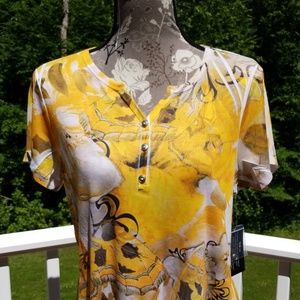 Yellow Floral Women's Top